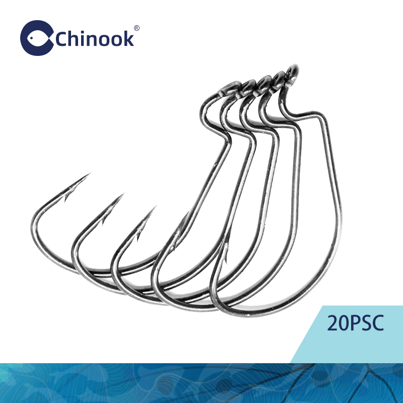 Fishing Hook Barbless - Chinook 20 adet Geniş Uçlu Tekne