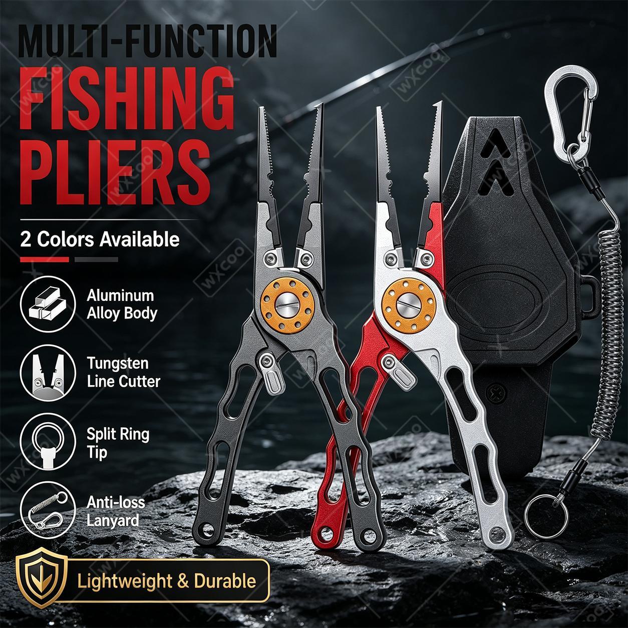 Fishing Hook Remover - Çok Fonksiyonlu Alüminyum Alaşımlı Balıkçı Pensesi,