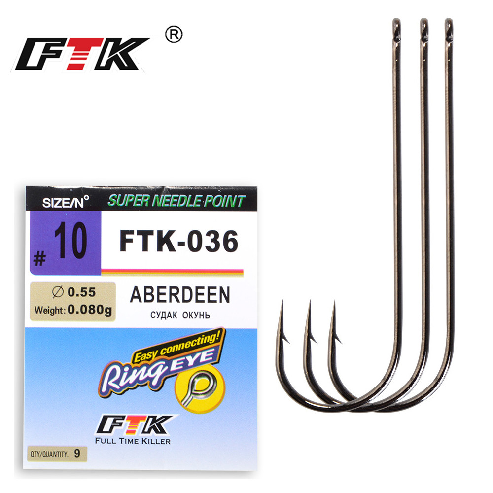 Fishing Hook Barbless - FTK klasik ABERDEEN deniz balıkçılık kanca